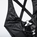 Damen Neckholder-Set in Leder-Optik