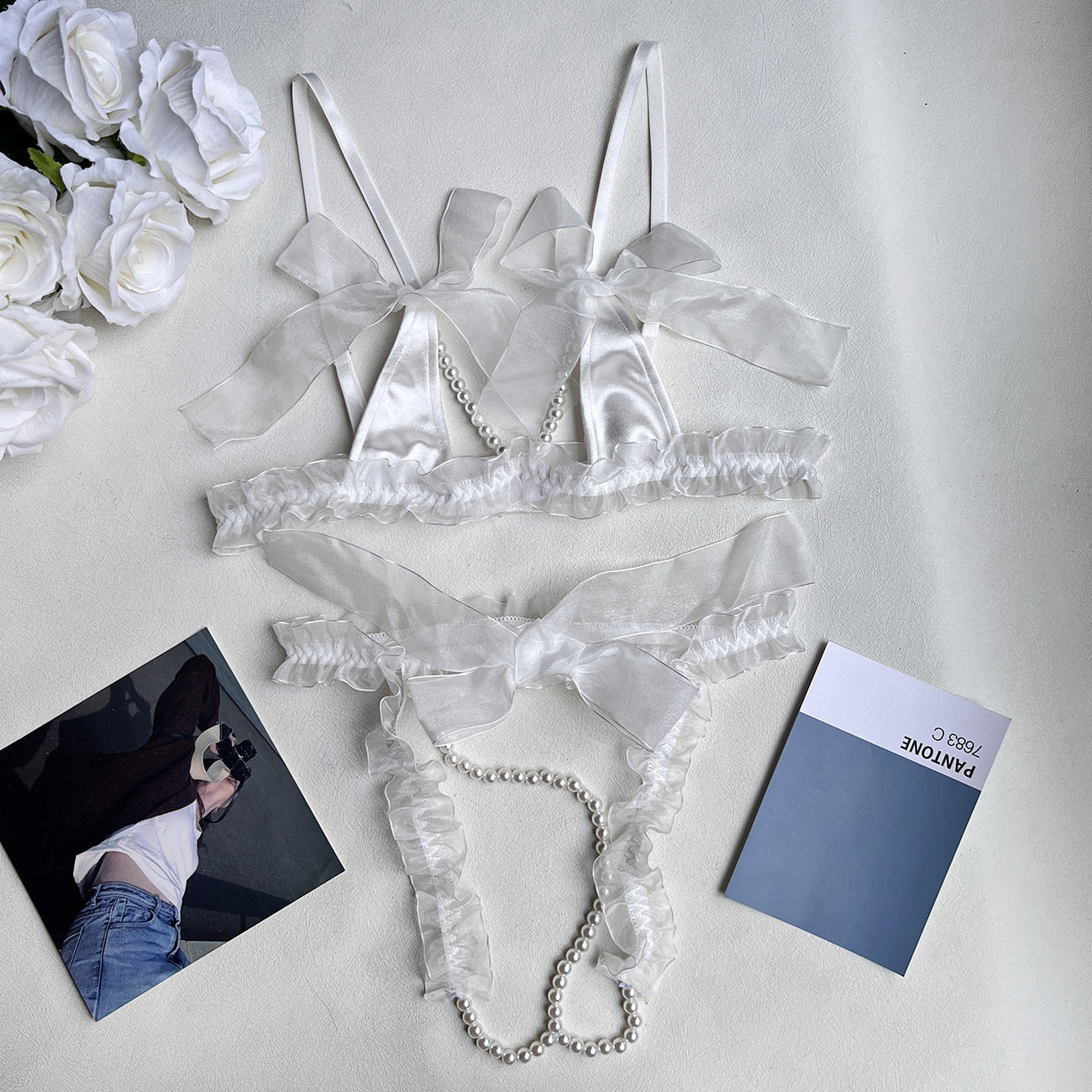 Schwerindustrie-Nähband-Lingerie-Set