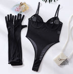 Spitzen-Jumpsuit mit Netz-Details