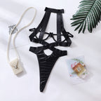 Bodysuit mit schwarzem Band