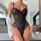 Mesh-Spitzen Jumpsuit (offen, mit Hakenverschluss)